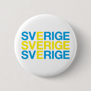 SVERIGE Flag 6 Cm Round Badge