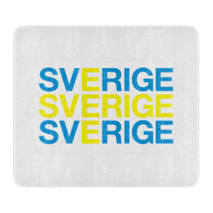 SVERIGE Flag Cutting Board