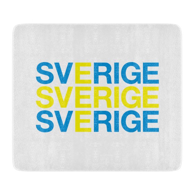 SVERIGE Flag Cutting Board (Front)