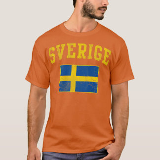 Sverige Flag Sweden Swedish Vintage Fade T-Shirt
