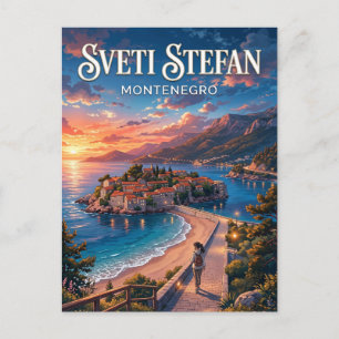 Sveti Stefan Island Montenegro Postcard