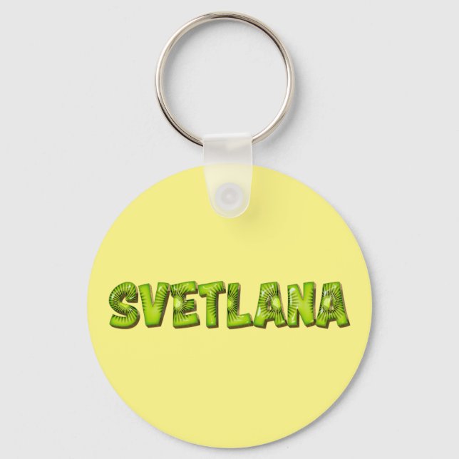 Svetlana Name Kiwi Design Schlüsselhänger Key Ring (Front)