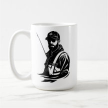 SVG Custom Fly Fisherman And Rod