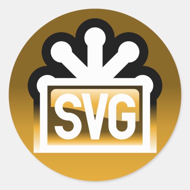 SVG Full Classic Round Sticker (Front)