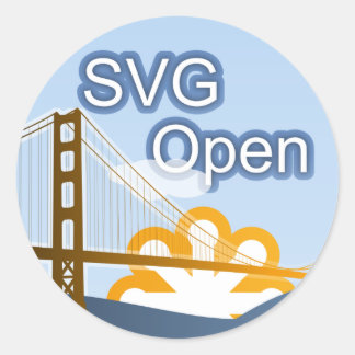 SVG Open Classic Round Sticker