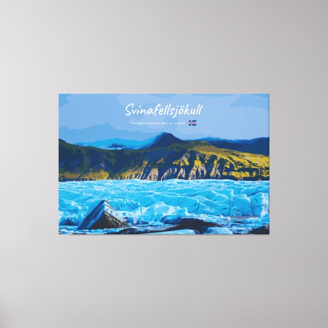 Svínafellsjökull, Iceland -  Glacier View Canvas Print (Front)