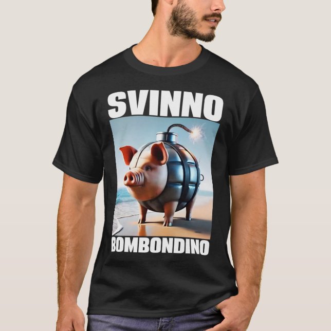 Svinino Bombondino Pig Chaos Meme T-Shirt (Front)