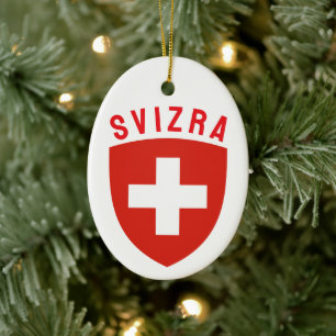 Svizra (Romansh-speaking Switzerland) Ceramic Tree Decoration