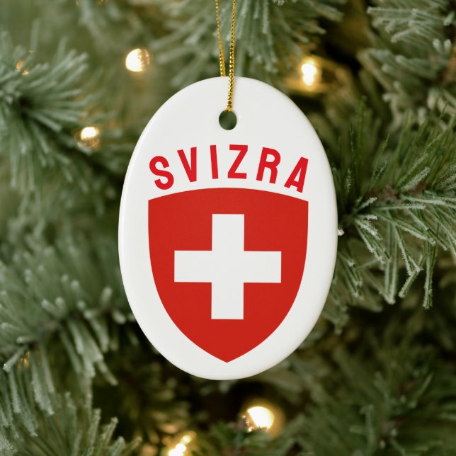 Svizra (Romansh-speaking Switzerland) Ceramic Tree Decoration (Tree)