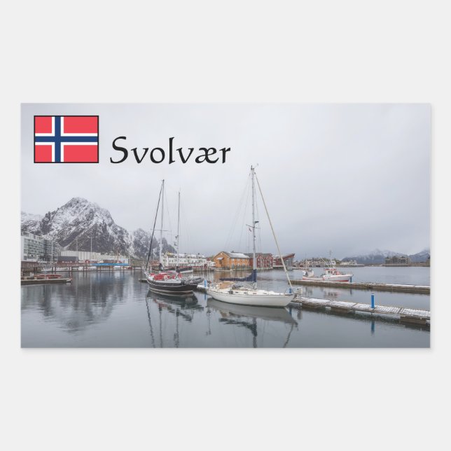 Svolvaer Lofoten Islands Rectangular Sticker (Front)