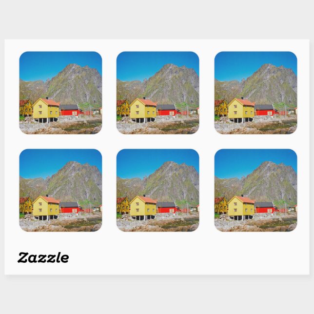 Svolvaer, Norway Square Sticker (Sheet)