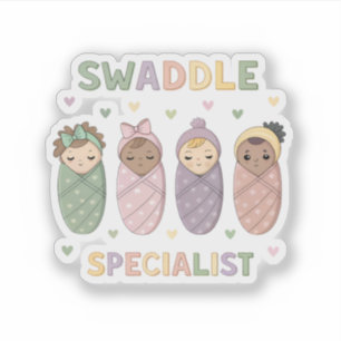 Swaddle Specialist Cute Baby Illustration