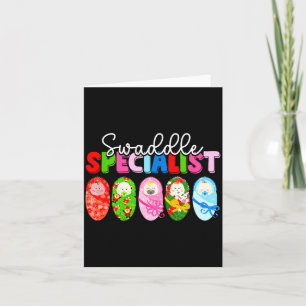 Swaddle Specialist Nicu Nurse Mother Baby Christma Card