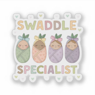 Swaddle Specialist Pastel Baby Illustration
