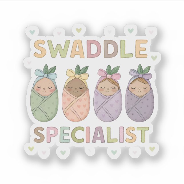 Swaddle Specialist Pastel Baby Illustration (Front)