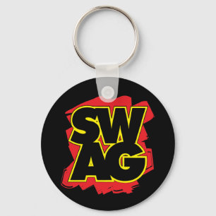 SWAG - Black & Red Key Ring