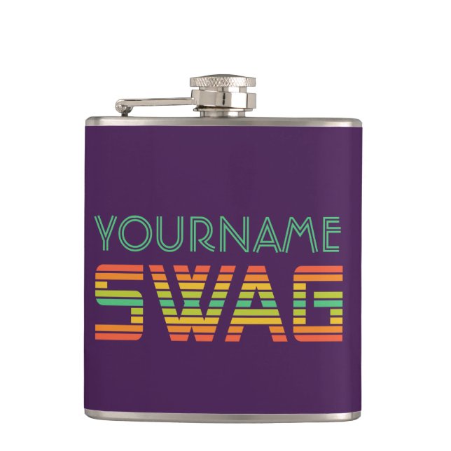 SWAG custom monogram flask (Front)