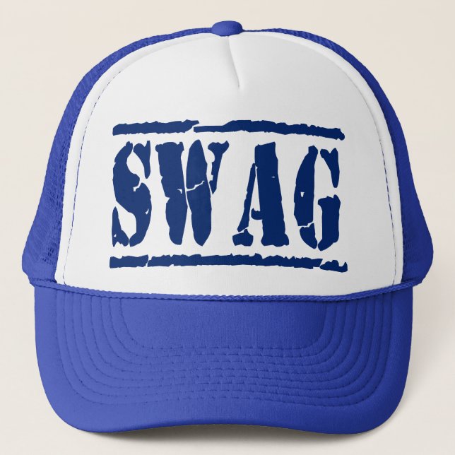 SWAG Mesh Snapback Trucker Hat (blue) (Front)
