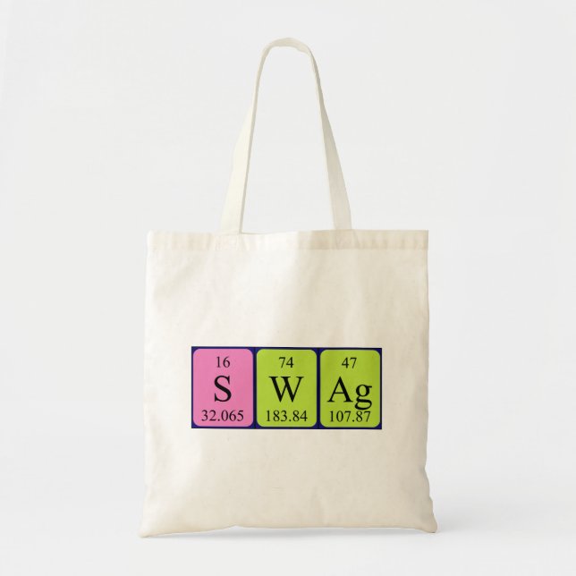 Swag periodic table word tote bag (Front)