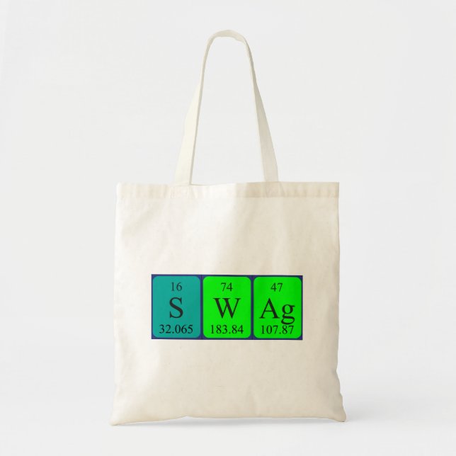 Swag periodic table word tote bag (Front)