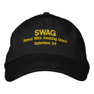 SWAG Saved with amazing grace  Customise it Embroidered Hat