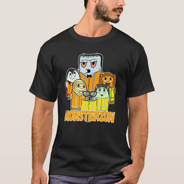 Swagazon Monsters Mummy Frankenstein Dracula Monst T-Shirt (Front)