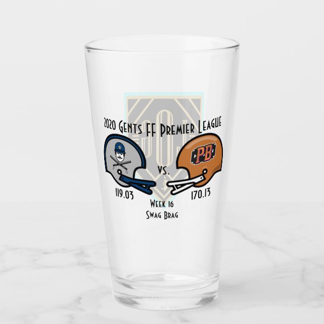 SwagBrag16 Peaky v Lizzie Pint Glass (Front)