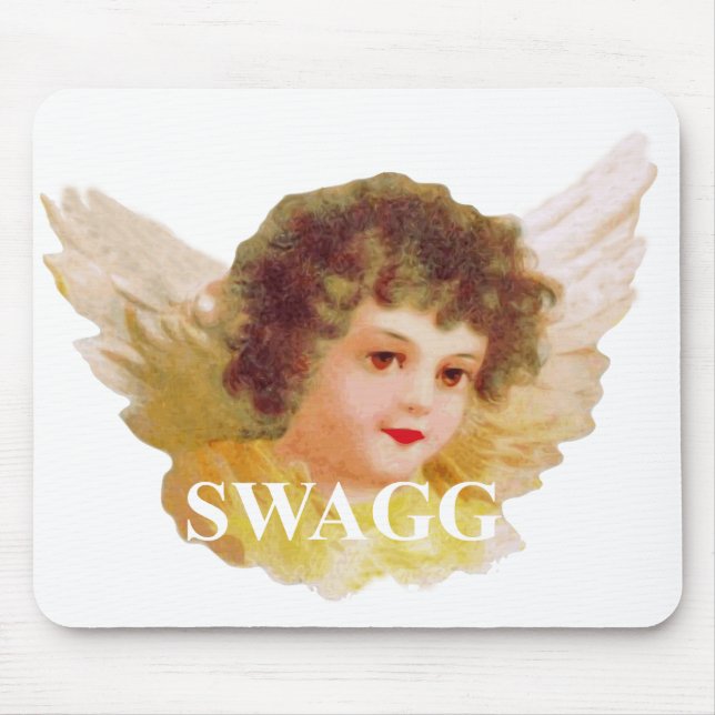 swagg angel cherub mouse pad (Front)