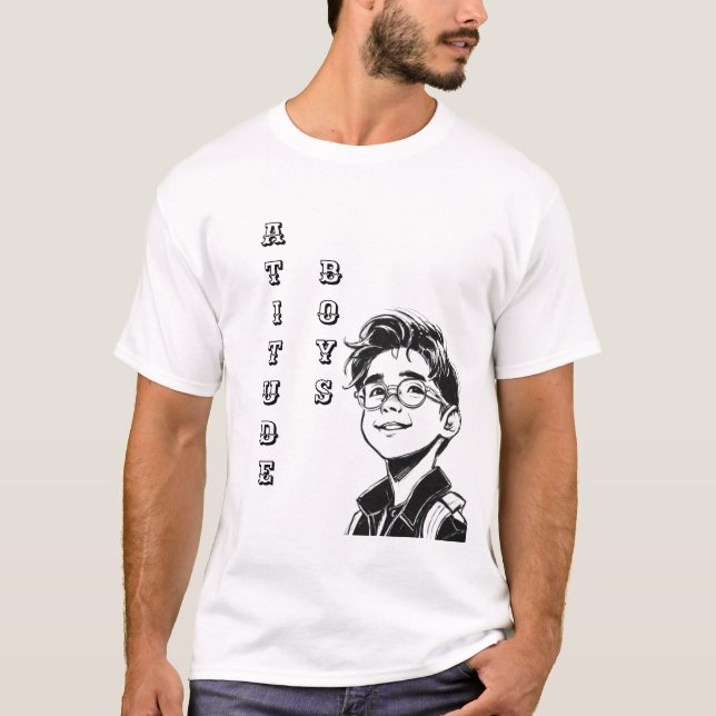 Swagger in Style: Attitude Boys T-Shirt Collection (Front)