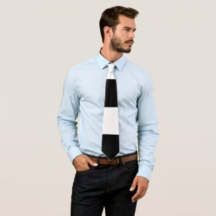 Swagger This Black and White Broad Stripe Tie