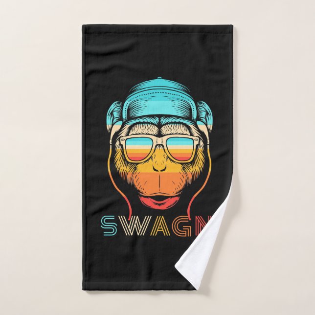 Swagn Retro Monkey Hand Towel (Hand Towel)