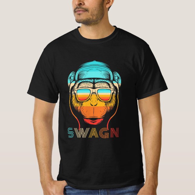 Swagn Retro Monkey T-Shirt (Front)