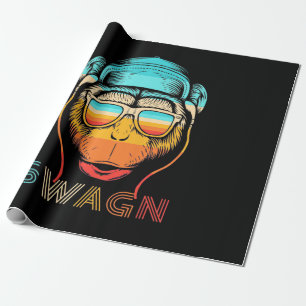 Swagn Retro Monkey Wrapping Paper