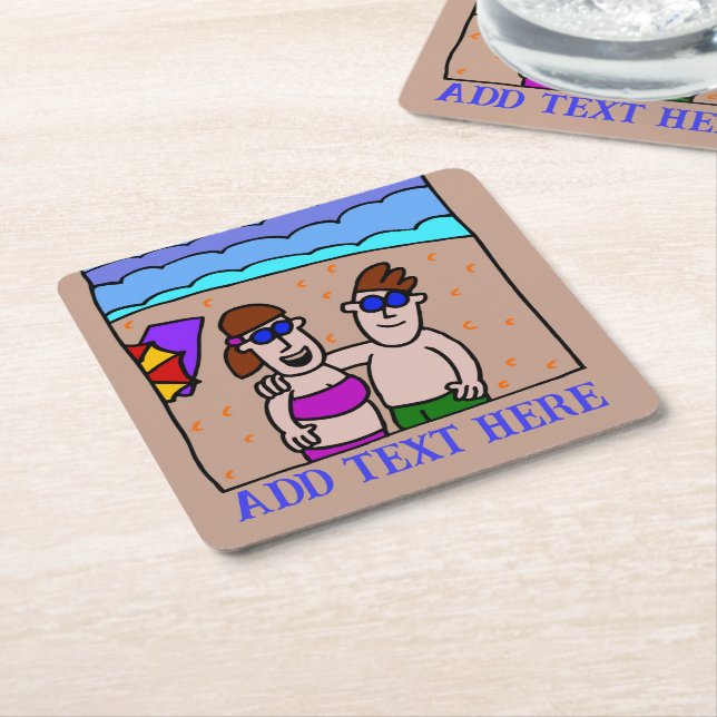 Swain Suit Woman , add text, Coaster (Angled)