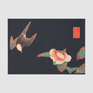 Swallow and Camellia (1900) by Ito Jakuchu Tissue Paper