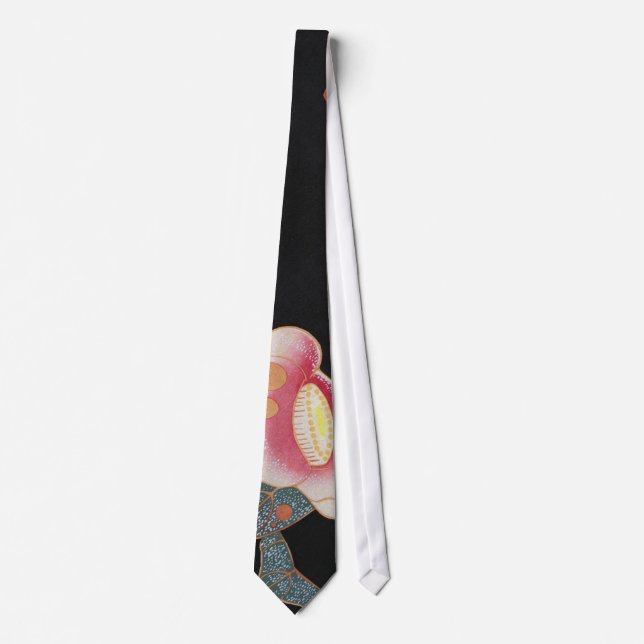 Swallow and Camellia, Jakuchū Tie (Front)