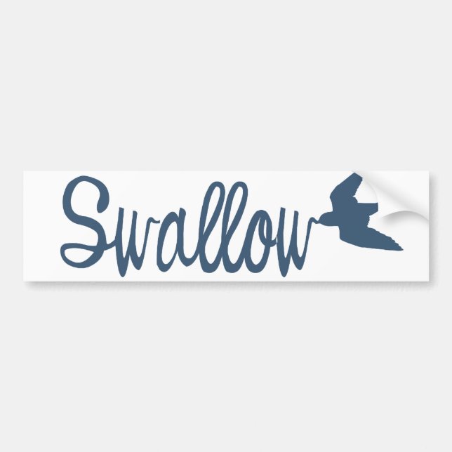 Swallow Bird Bumper Sticker (Front)