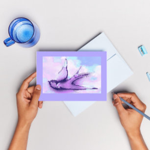 swallow bird by night postcard