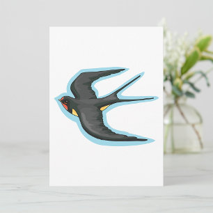 Swallow Bird Flying Invitation