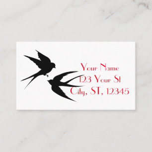 Swallow Birds Silhouettes Thunder_Cove Business Card