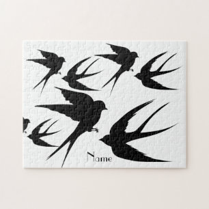 Swallow Birds Silhouettes Thunder_Cove    Jigsaw Puzzle