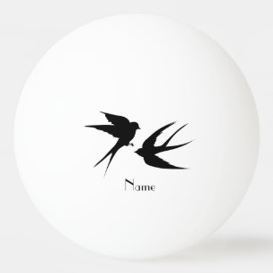 Swallow Birds Silhouettes Thunder_Cove Ping Pong Ball