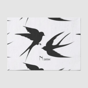 Swallow Birds Silhouettes Thunder_Cove   Tissue Paper