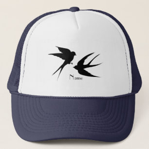 Swallow Birds Silhouettes Thunder_Cove  Trucker Hat