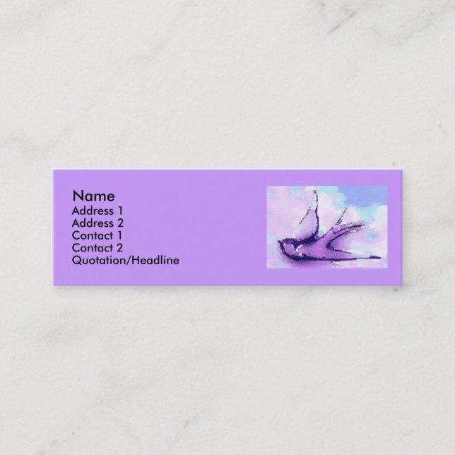swallow by night mini business card (Front)