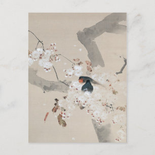 Swallow in the Cherry Blossom, Watanabe Seitei Postcard