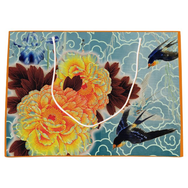 SWALLOW JAPANESE FLOWER Gift Bag (Front)