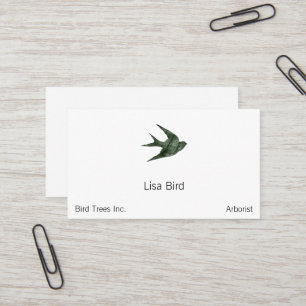 Swallow (Letterpress Style) Business Card