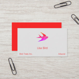 Swallow (Letterpress Style) Business Card
