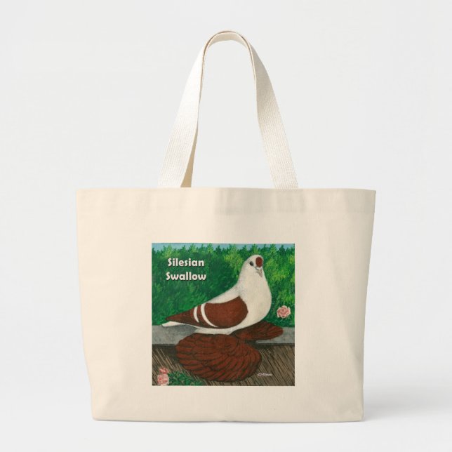 Swallow Pigeon:  Silesian Large Tote Bag (Front)